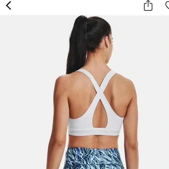 Under Armor Women's Armour® Mid Crossback Sports Bra - Picture 7 of 8